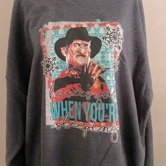 NWT Freddy Krueger holiday sweatshirt - Picture 4 of 6